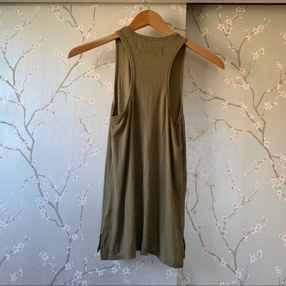 Nwt Racerback Ribbed Tank Top Green Pure + good - Picture 5 of 6